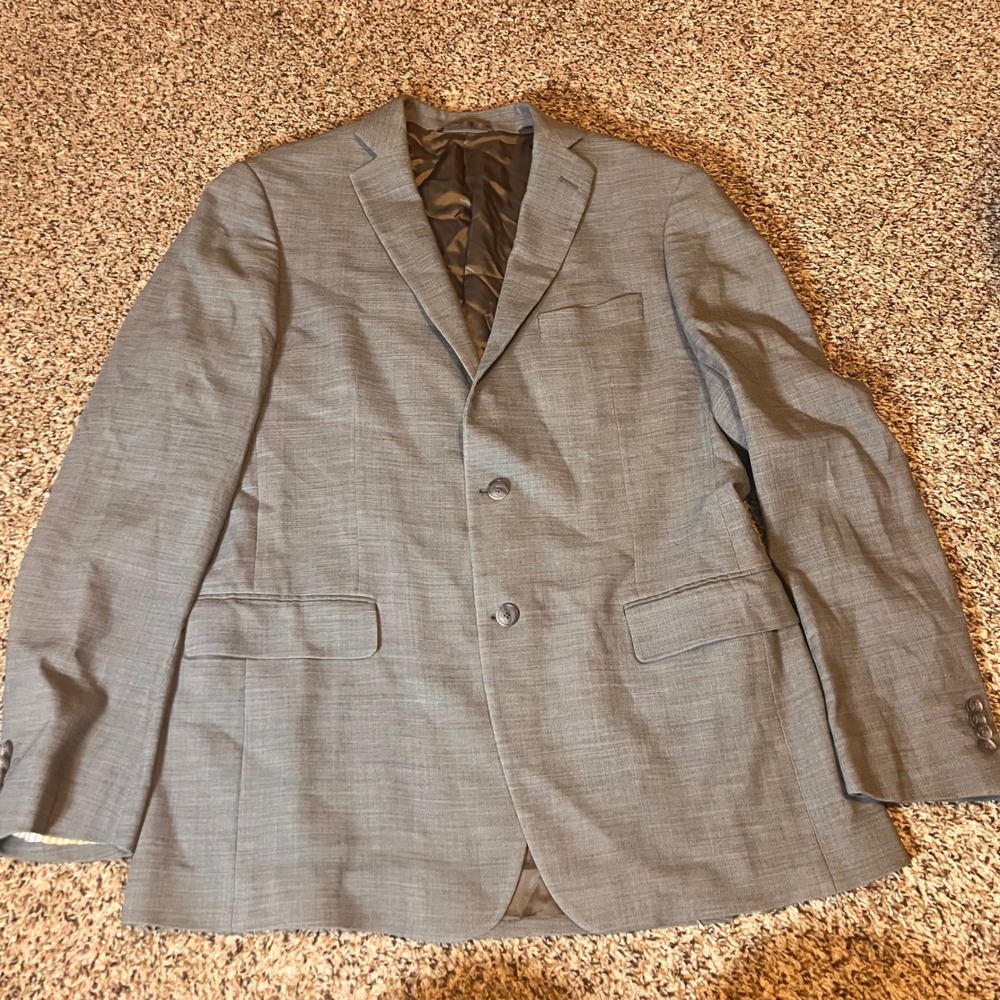 Michael Kors Gray Blazer Modern Fit Two Button Closure Men's